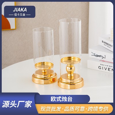 欧式烛台浪漫烛光晚餐道具玻璃罩蜡烛杯来图定制婚庆装饰摆件批发
