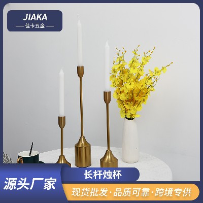 跨境收腰烛杯加工定制 金属烛台欧式铁艺蜡烛台 婚庆装饰摆件定做