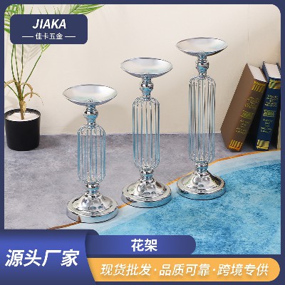 婚礼烛台花器婚庆路引道具铁艺线条烛台摆件餐桌花艺装饰定制尺寸