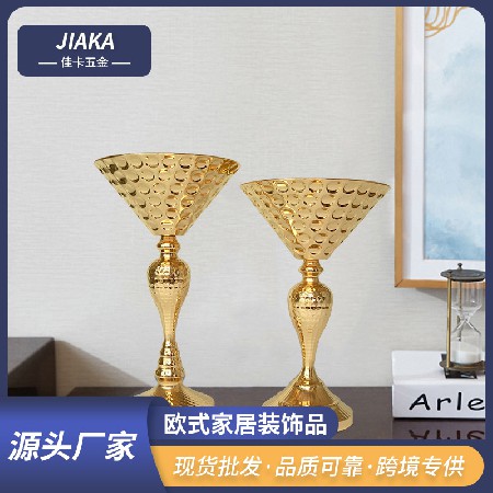 欧式家居装饰品轻奢创意电视柜铁艺摆件卧室书房婚礼婚庆路引摆件