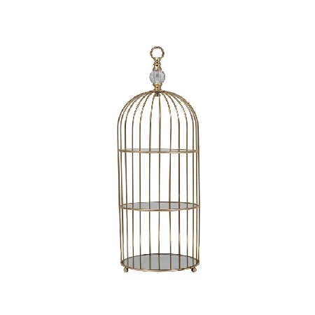 金色半边鸟笼蛋糕架加工定制甜品装饰盘拍照道具定做婚庆婚礼摆件